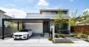 外構コンクリートの駐車場